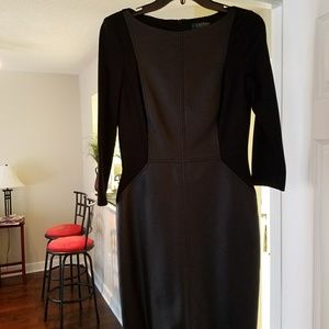 Ralph Lauren black leather dress